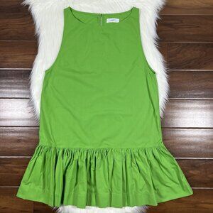S/W/F‎ SWF Women's Size Large Green Sleeveless Drop Hem Verde Mini Dress